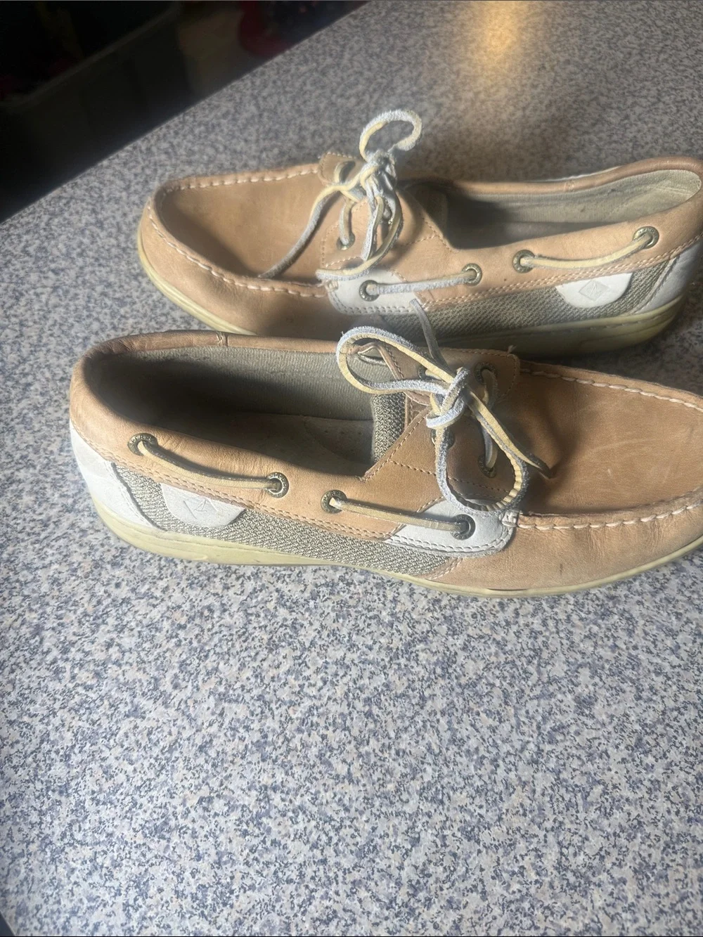 Sperry Two-Tone Brown and Light Gray Boat Shoes